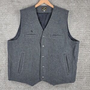 Wyoming‎ Traders Mens Vest Wool Gray XXXL Western Button Front